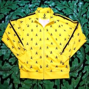 Jeffree Star Cosmetics Yellow and Black Plus Size Track Suit Jacket - 2XL